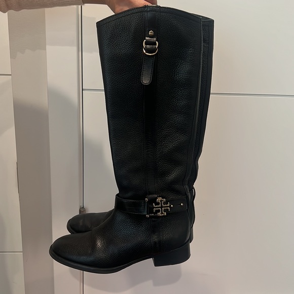 Tory Burch Elina 30mm Riding Boot Black - Picture 2 of 5
